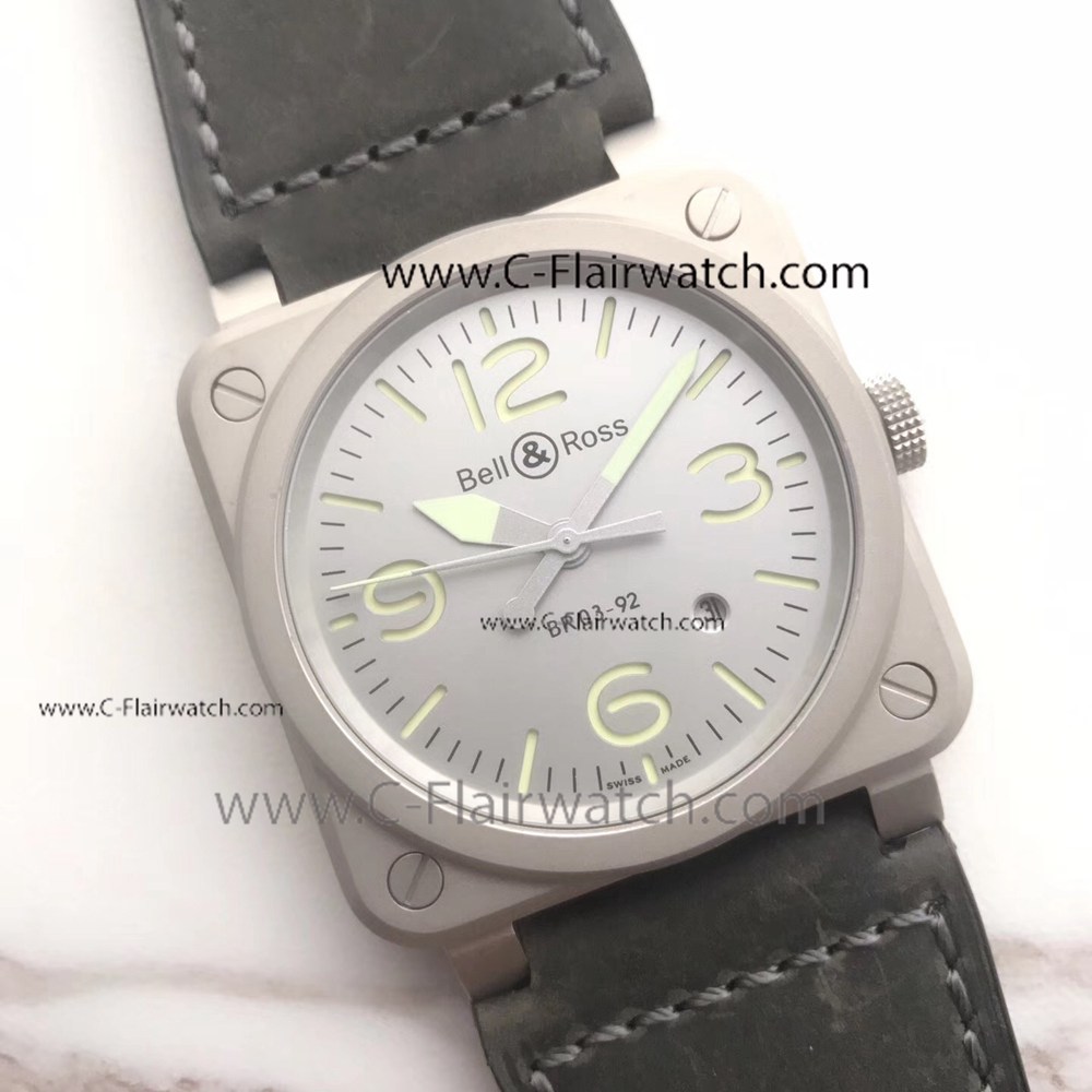 Grade A Replica Bell & Ross HOROLUM Watch SS Silver Dial